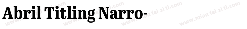 Abril Titling Narro字体转换
